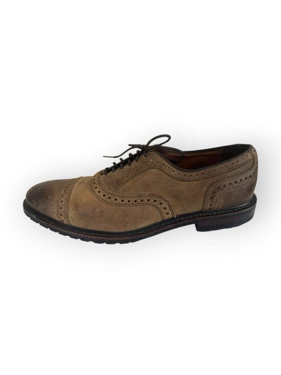 Allen Edmonds Kiowa Mens 11 Brown Leather Wingtip Oxford Brogue Dress Shoes main image 4